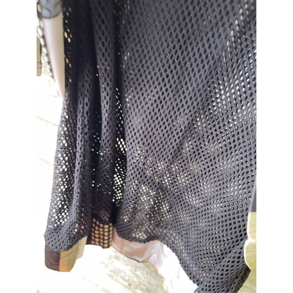 Lior Paris layered look abstract print tunic edgie black mesh - Picture 9 of 11